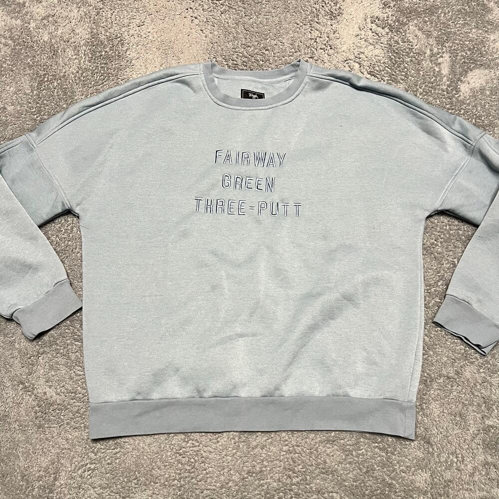 Fairway Green Three-Putt Crewneck Sweatshirt - Light Grey